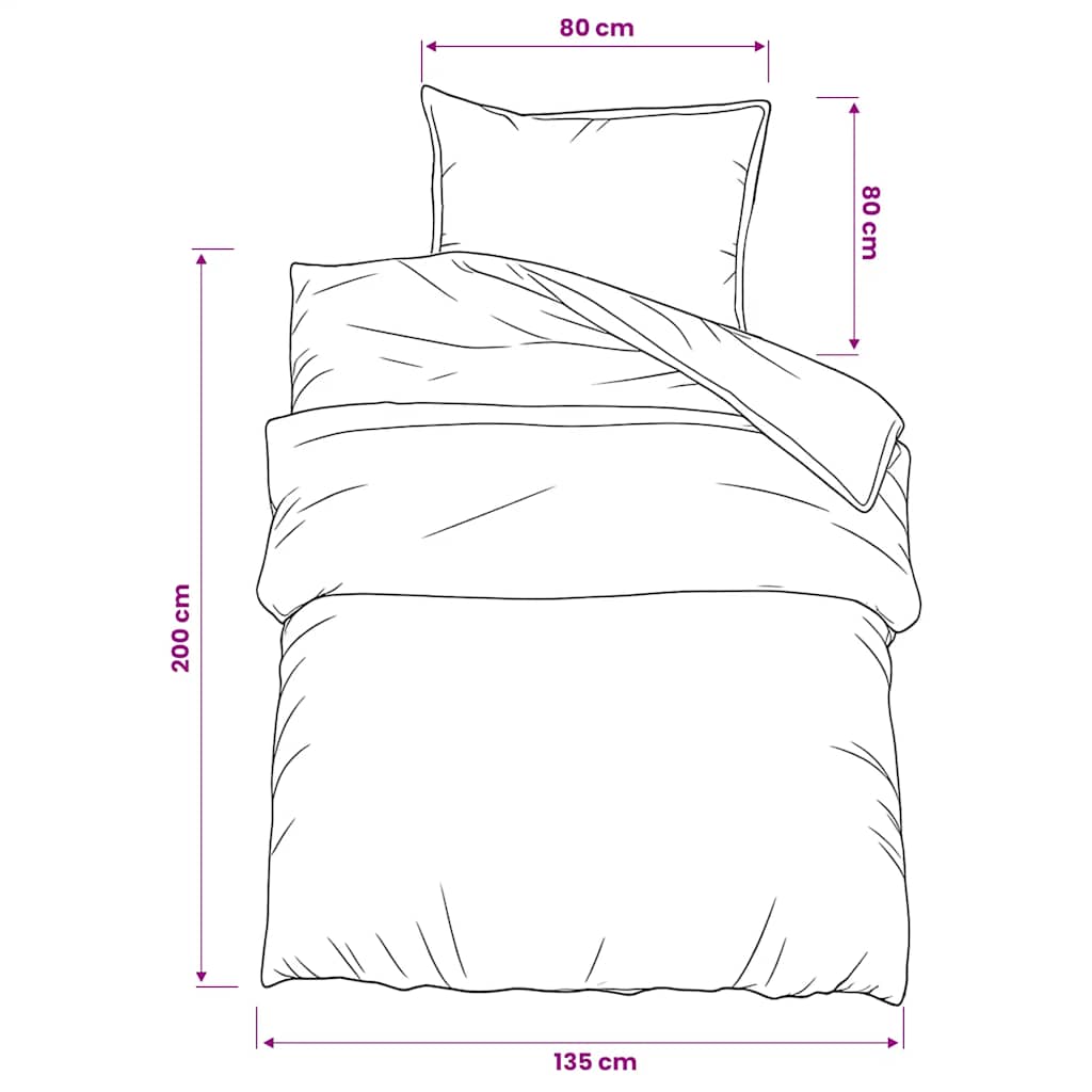 Set Copripiumino Nero 135x200 cm in Cotone | homemem39