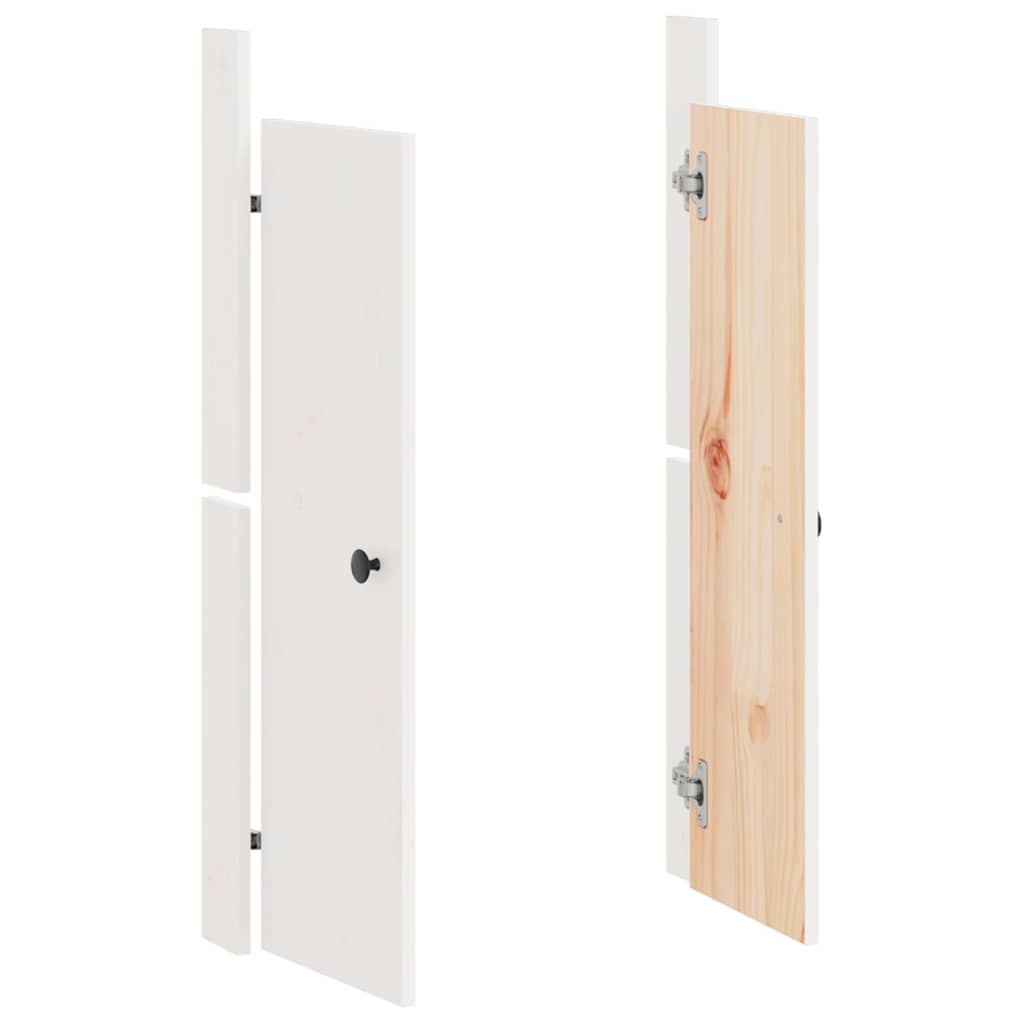 Ante da Cucina da Esterno Bianche 50x9x82 cm Legno Massello di Pino - homemem39