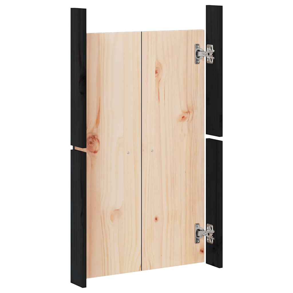 Ante da Cucina da Esterno Nere 50x9x82 cm Legno Massello di Pino - homemem39