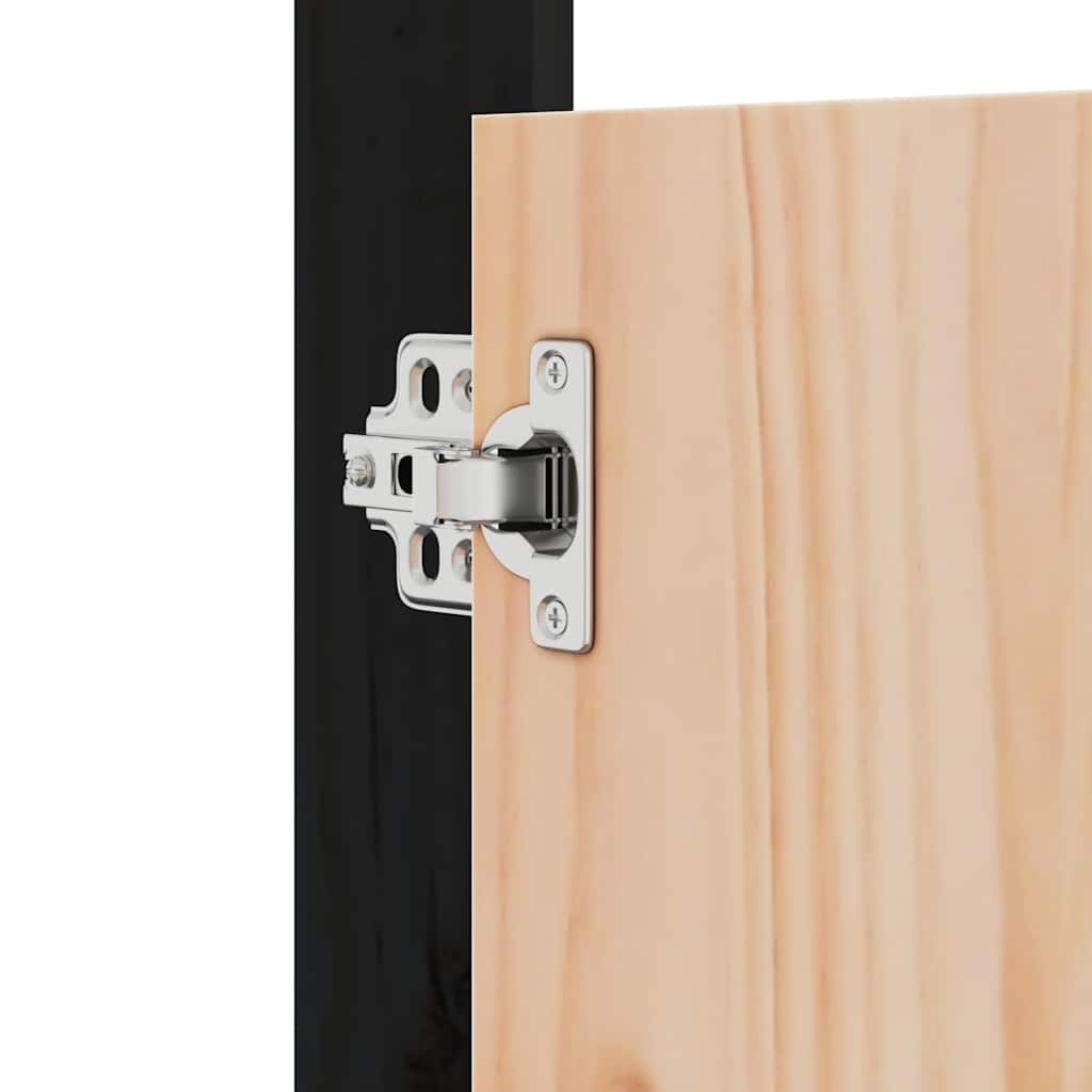 Ante da Cucina da Esterno Nere 50x9x82 cm Legno Massello di Pino - homemem39
