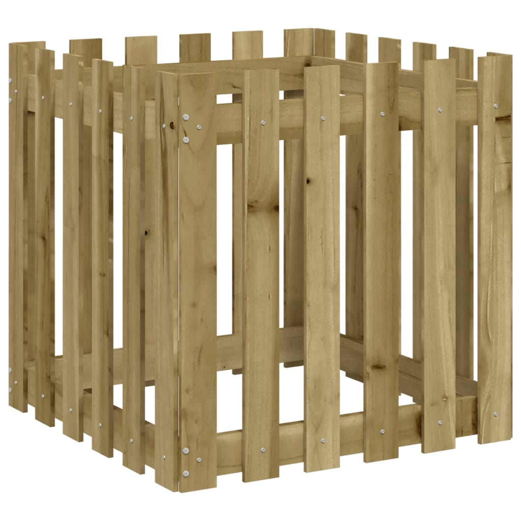 Fioriera Giardino a Recinzione 60x60x60 cm in Pino Impregnato - homemem39