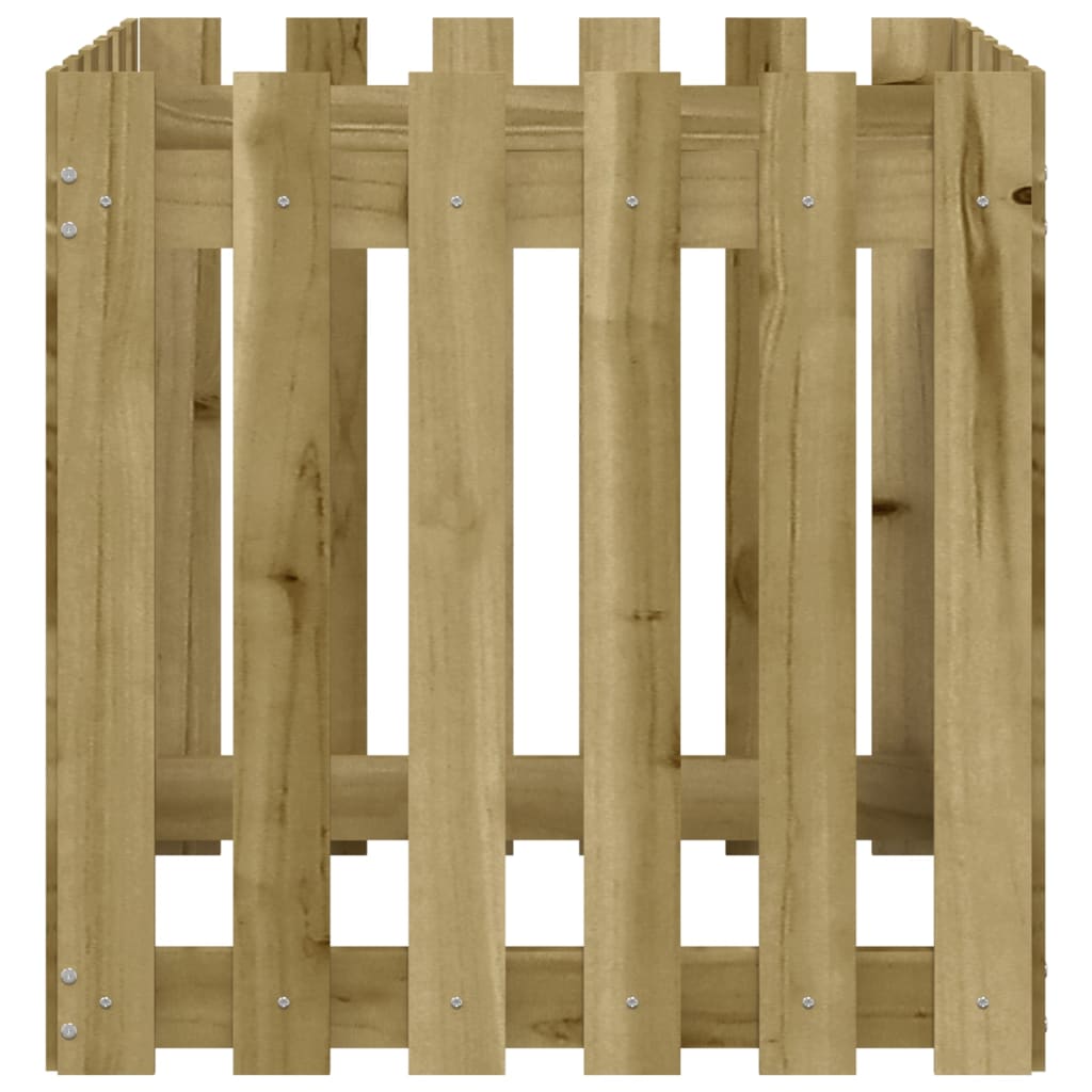 Fioriera Giardino a Recinzione 60x60x60 cm in Pino Impregnato - homemem39