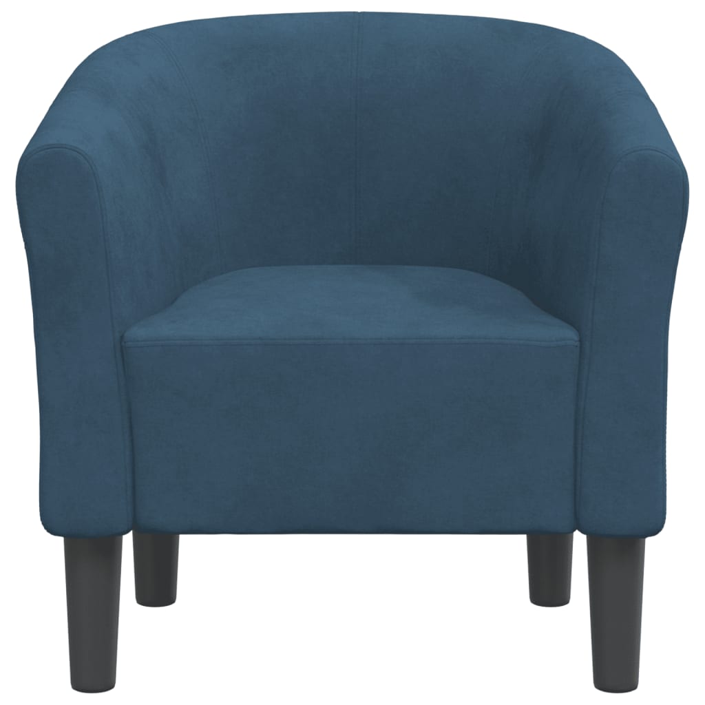 Poltrona Cabriolet Blu Scuro in Velluto