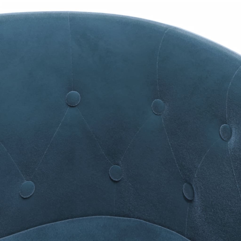 Poltrona Cabriolet Blu Scuro in Velluto