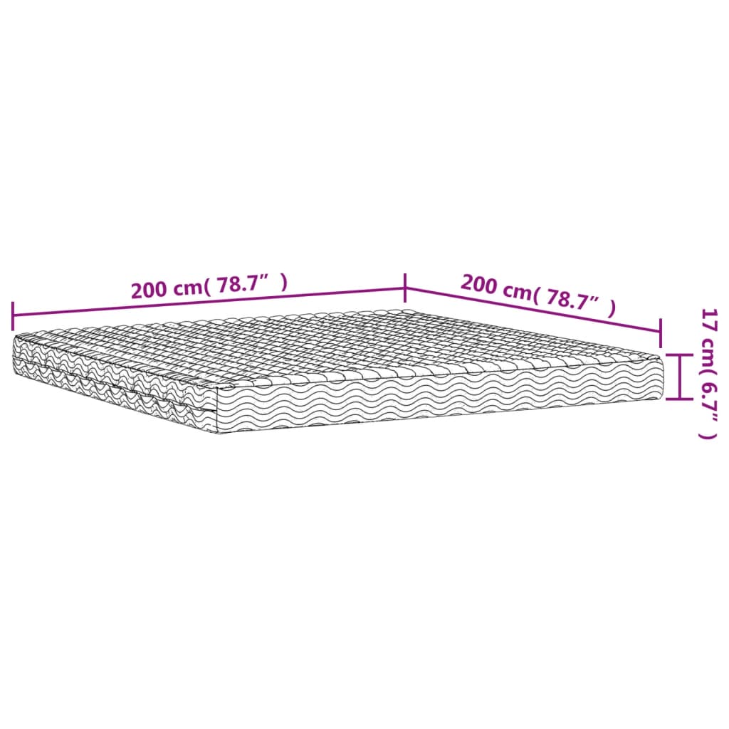Materasso in Schiuma Bianco 200x200 cm Durezza H2 H3 | homemem39