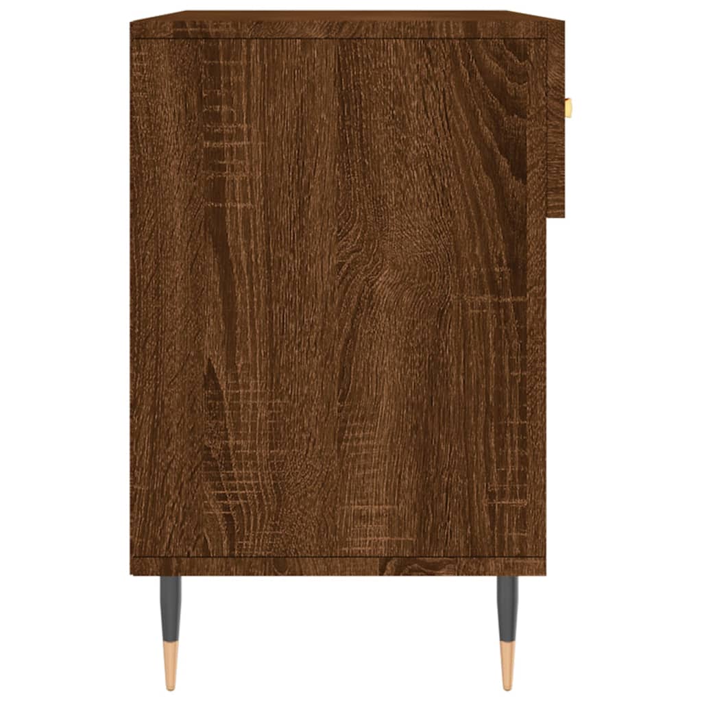 Panca Porta Scarpe Rovere Marrone 102x35x55cm Legno Multistrato - homemem39