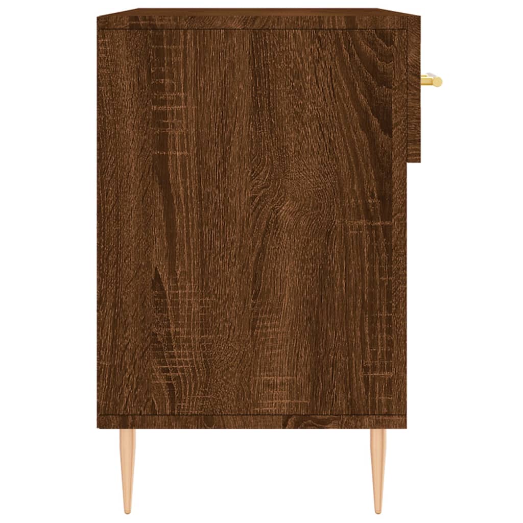 Panca Porta Scarpe Rovere Marrone 102x35x55cm Legno Multistrato - homemem39