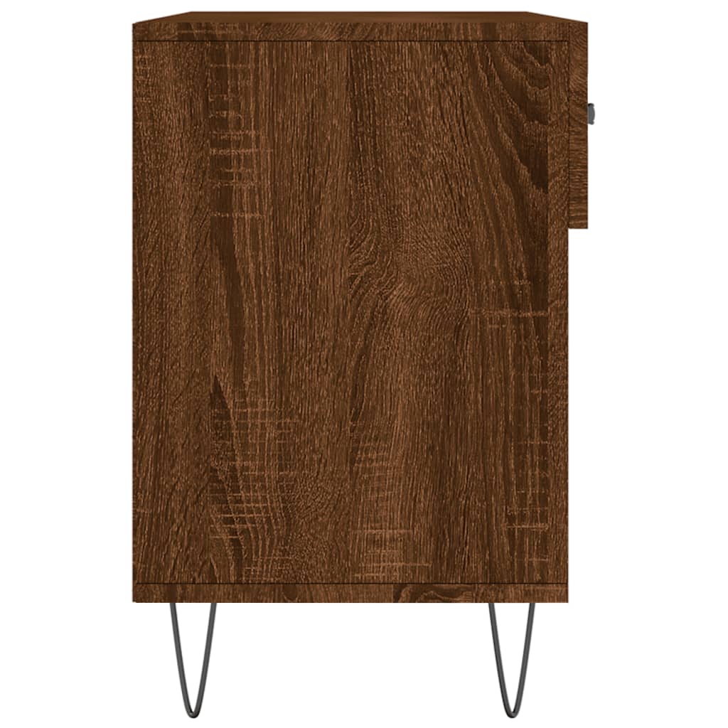 Panca Porta Scarpe Rovere Marrone 102x35x55cm Legno Multistrato - homemem39