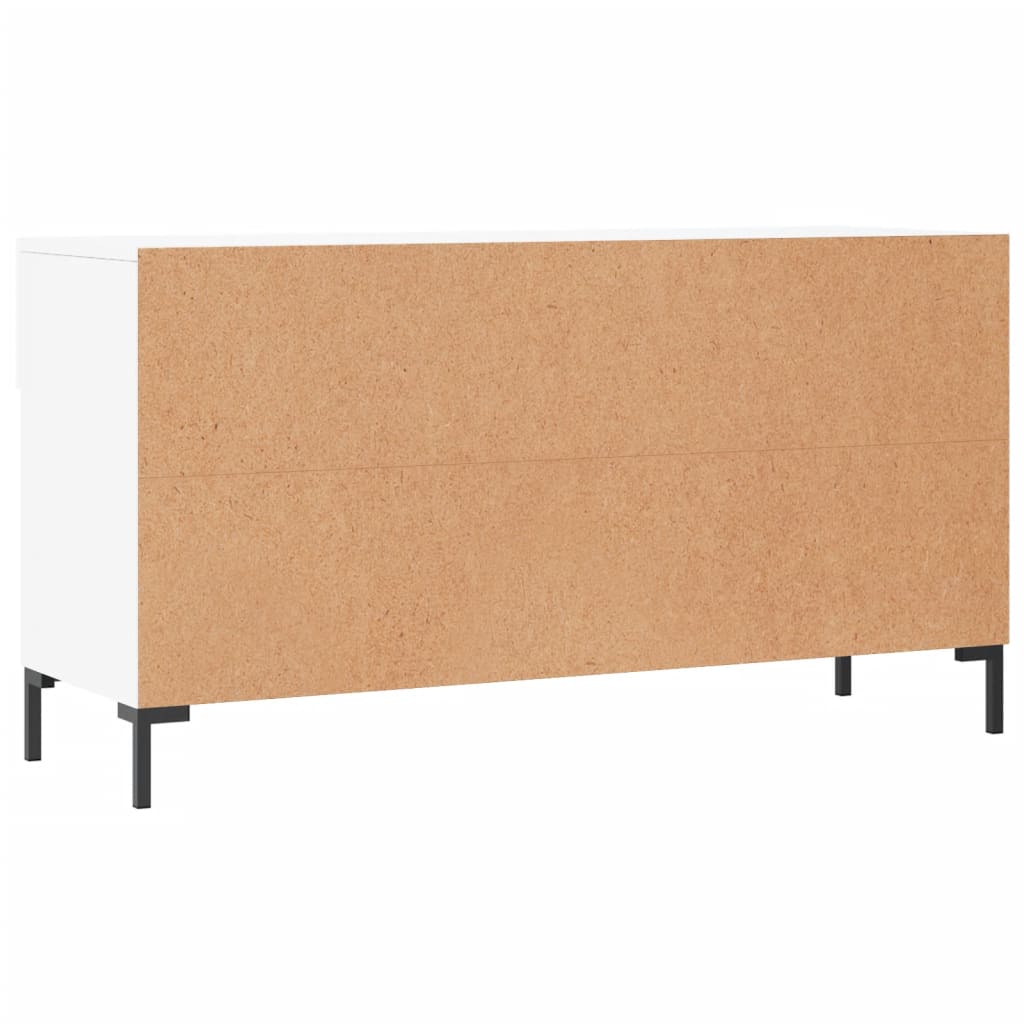 Panca Porta Scarpe Bianca 102x35x55 cm in Legno Multistrato - homemem39