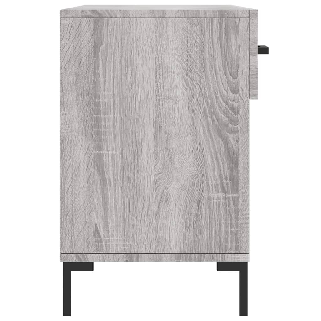 Panca Porta Scarpe Grigio Sonoma 102x35x55 cm Legno Multistrato