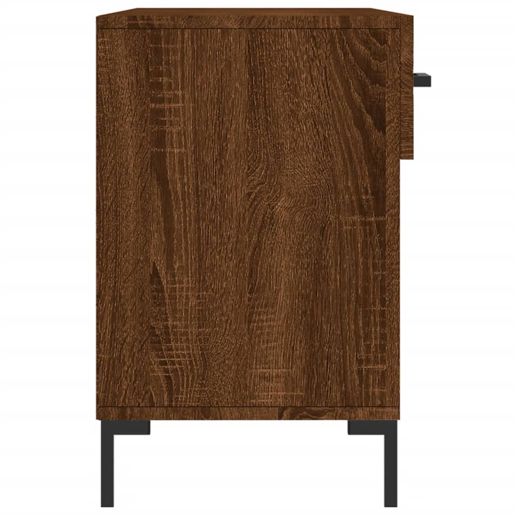 Panca Porta Scarpe Rovere Marrone 102x35x55cm Legno Multistrato - homemem39