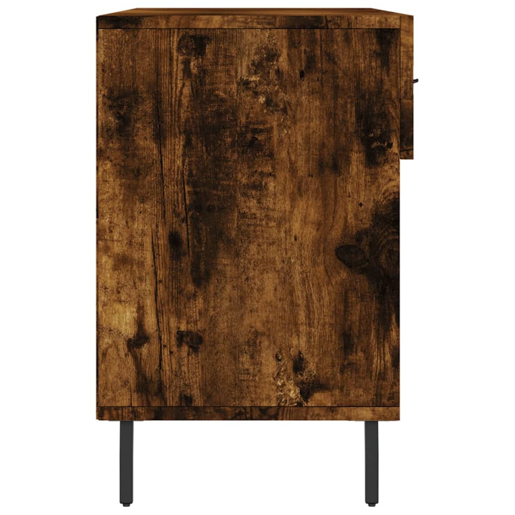 Panca Porta Scarpe Rovere Fumo 102x35x55 cm Legno Multistrato - homemem39