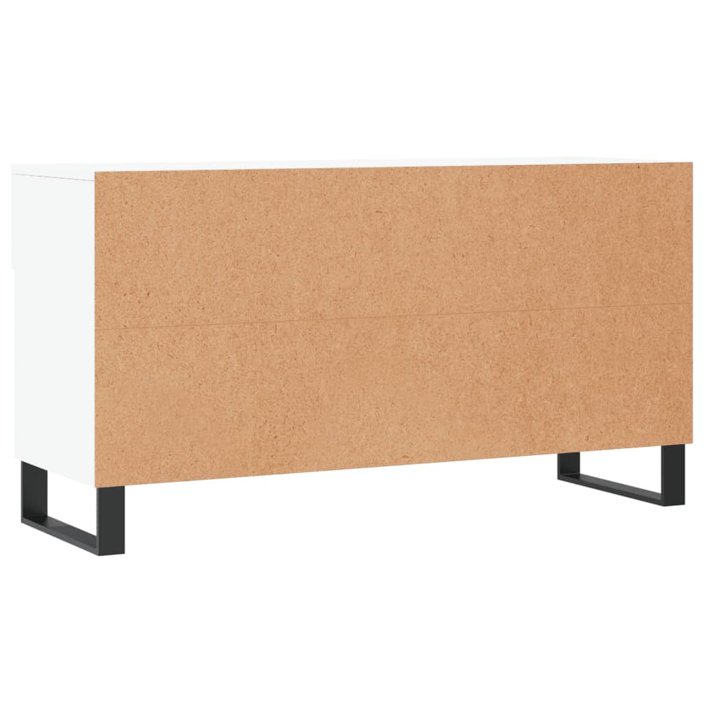 Panca Porta Scarpe Bianca 102x35x55 cm in Legno Multistrato - homemem39