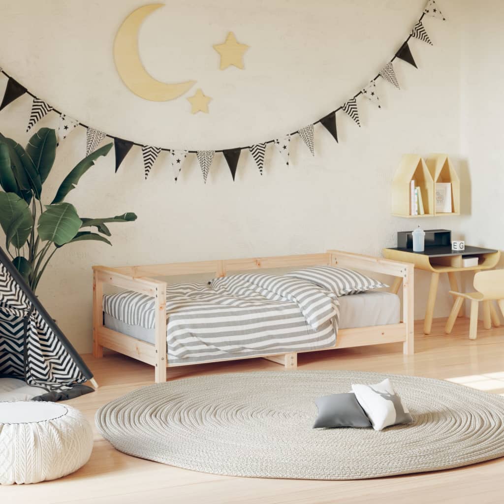 Giroletto per Bambini 70x140 cm in Legno Massello di Pino - homemem39