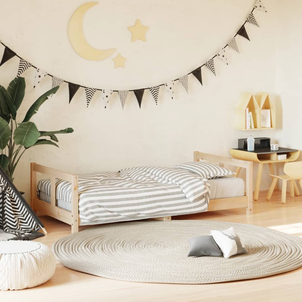 Giroletto per Bambini 80x160 cm in Legno Massello di Pino - homemem39