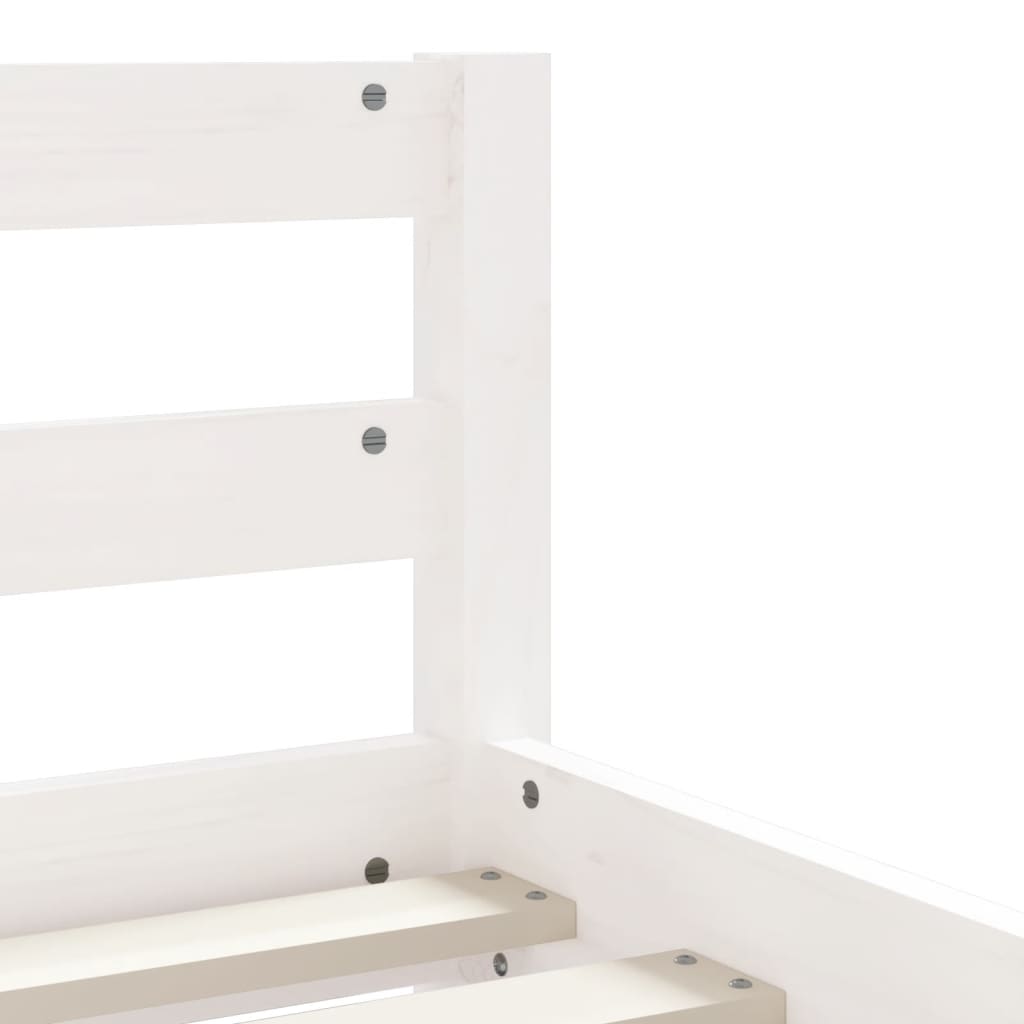 Giroletto Bambini con Cassetti Bianco 80x200cm Massello di Pino - homemem39