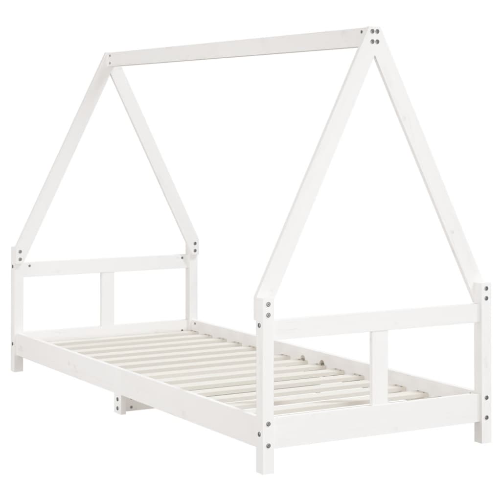 Giroletto per Bambini Bianco 80x200cm in Legno Massello di Pino - homemem39