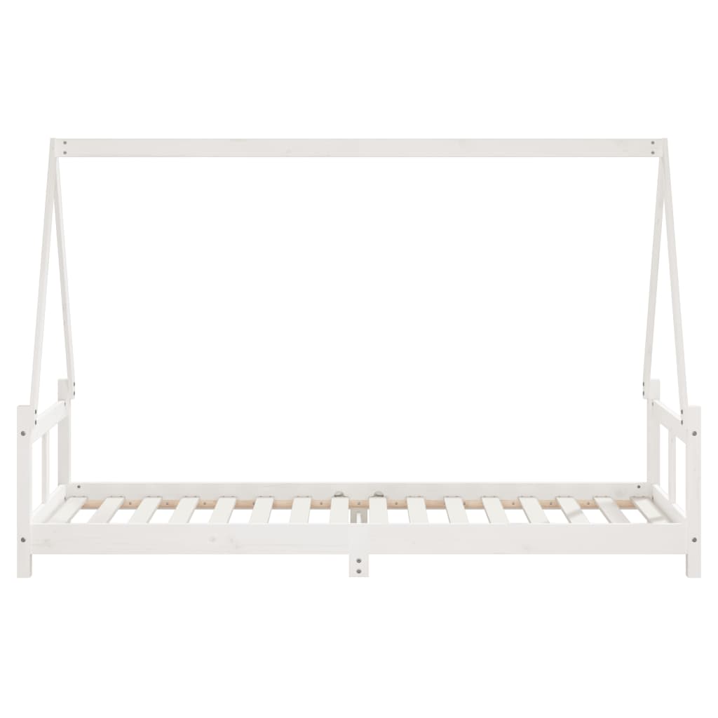 Giroletto per Bambini Bianco 80x200cm in Legno Massello di Pino - homemem39