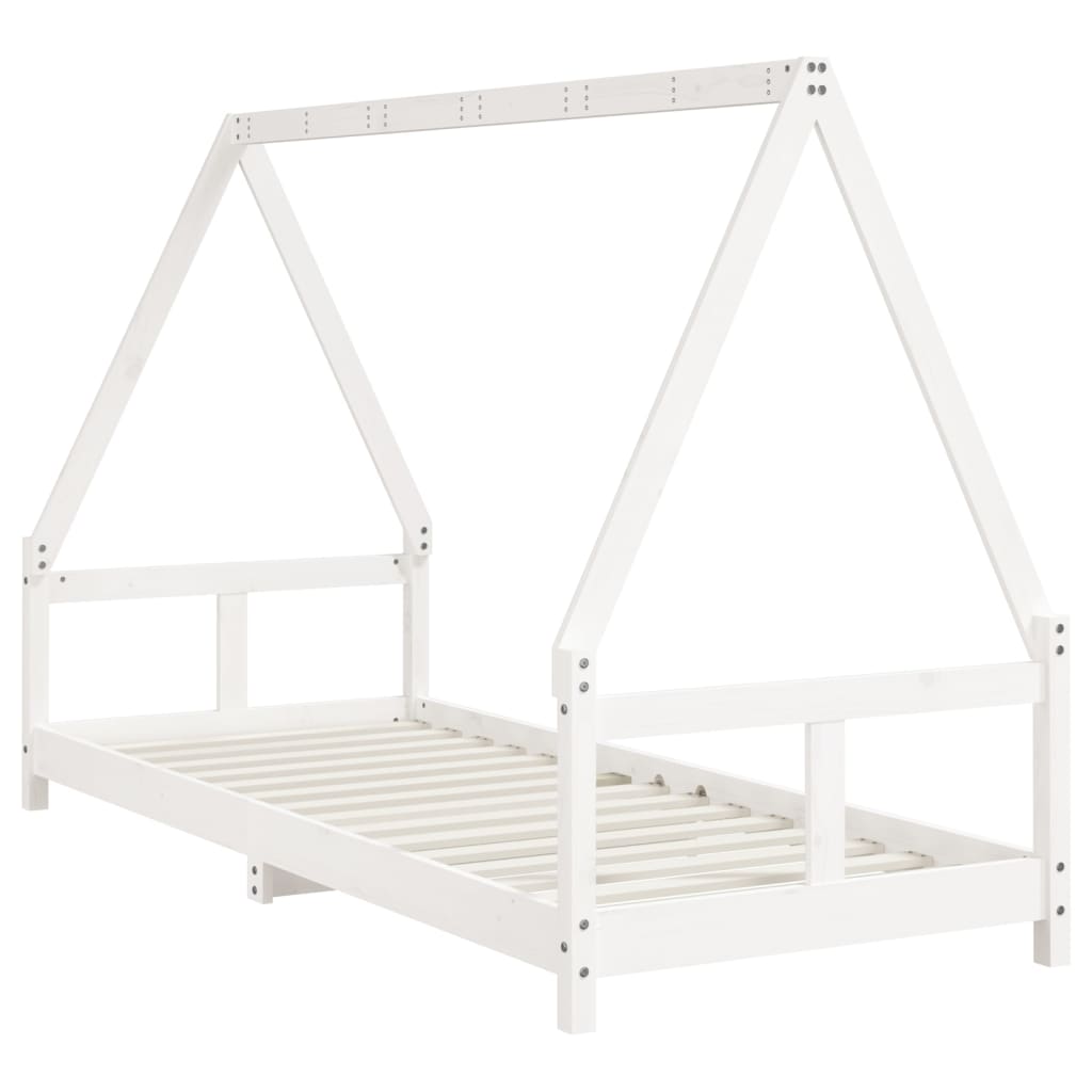 Giroletto per Bambini Bianco 80x200cm in Legno Massello di Pino - homemem39