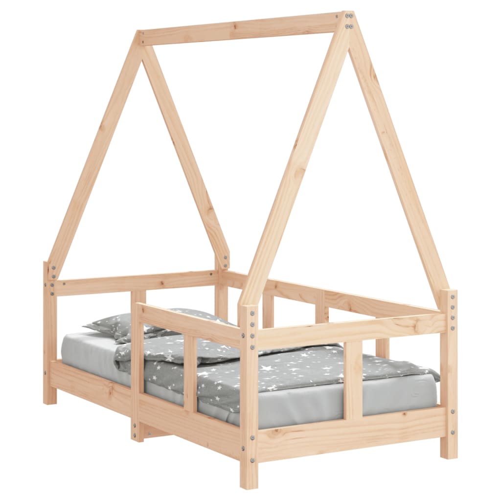 Giroletto per Bambini 70x140 cm in Legno Massello di Pino - homemem39