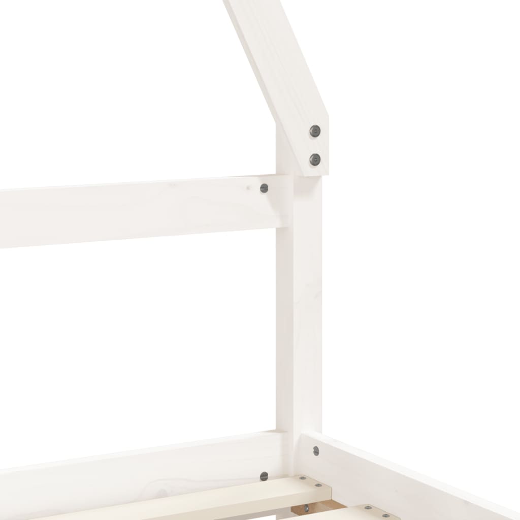 Giroletto Bambini con Cassetti Bianco 80x200cm Massello di Pino - homemem39
