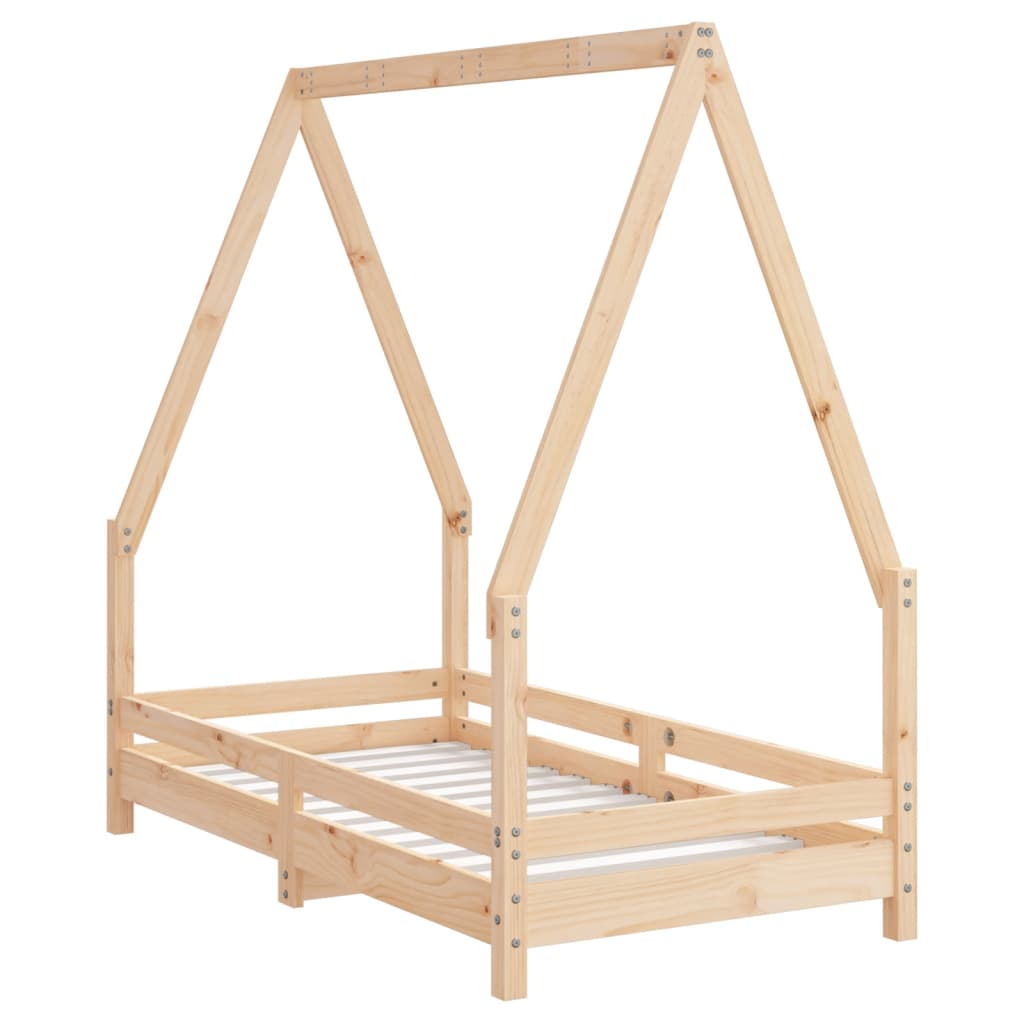 Giroletto per Bambini 70x140 cm in Legno Massello di Pino - homemem39