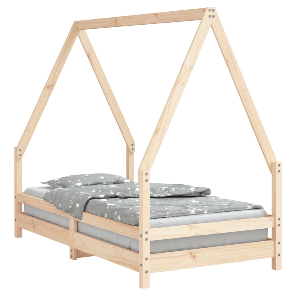 Giroletto per Bambini 80x160 cm in Legno Massello di Pino - homemem39