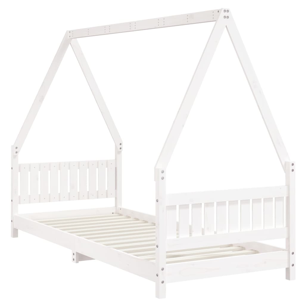Giroletto per Bambini Bianco 80x200cm in Legno Massello di Pino - homemem39