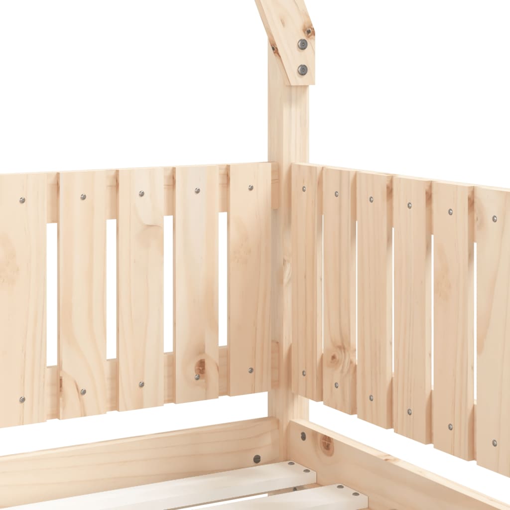 Giroletto per Bambini 70x140 cm in Legno Massello di Pino - homemem39