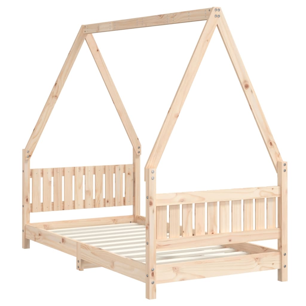 Giroletto per Bambini 80x160 cm in Legno Massello di Pino - homemem39