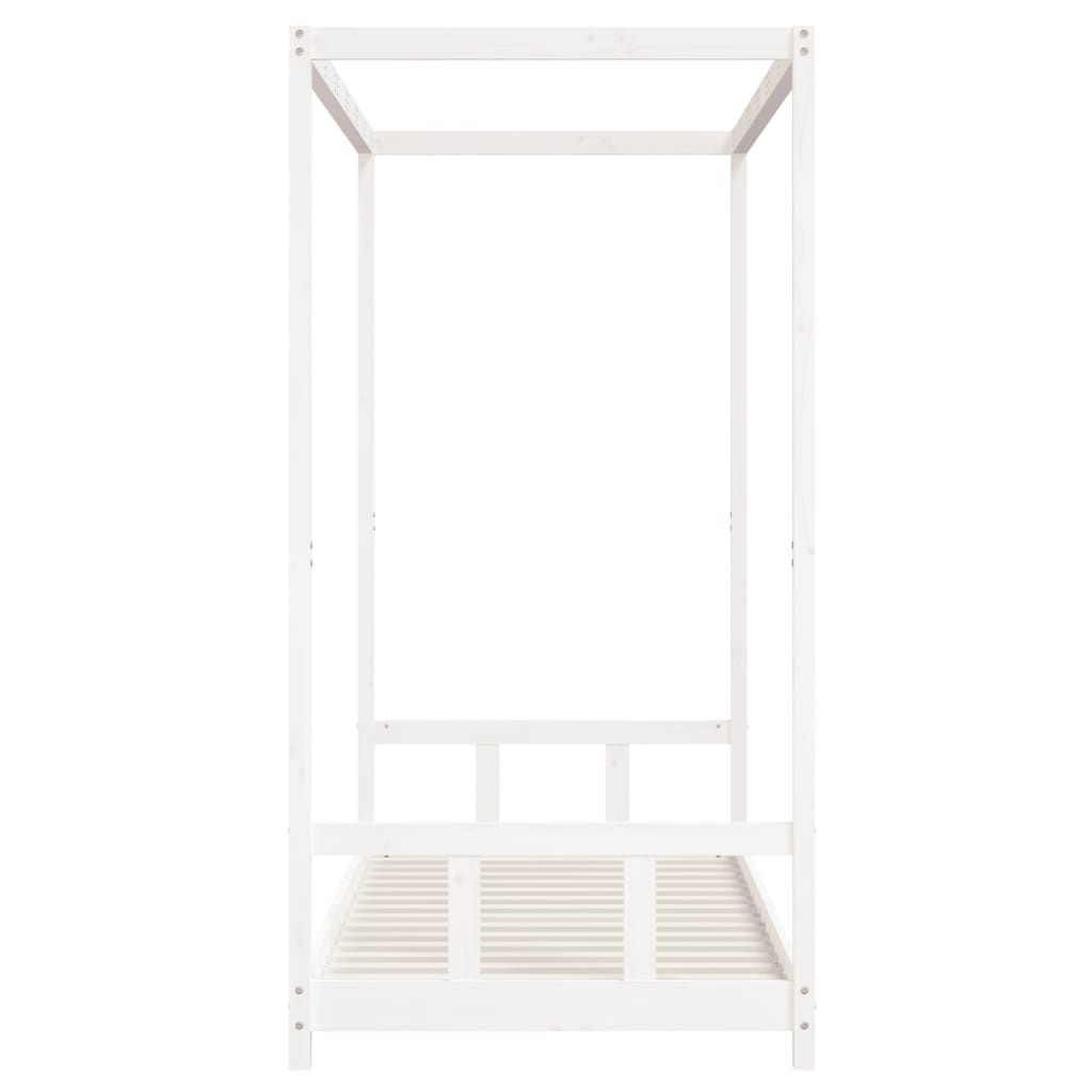 Giroletto per Bambini Bianco 90x200cm in Legno Massello di Pino - homemem39