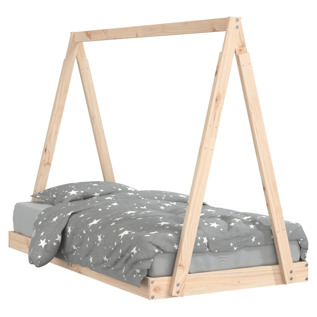 Giroletto per Bambini 80x160 cm in Legno Massello di Pino - homemem39
