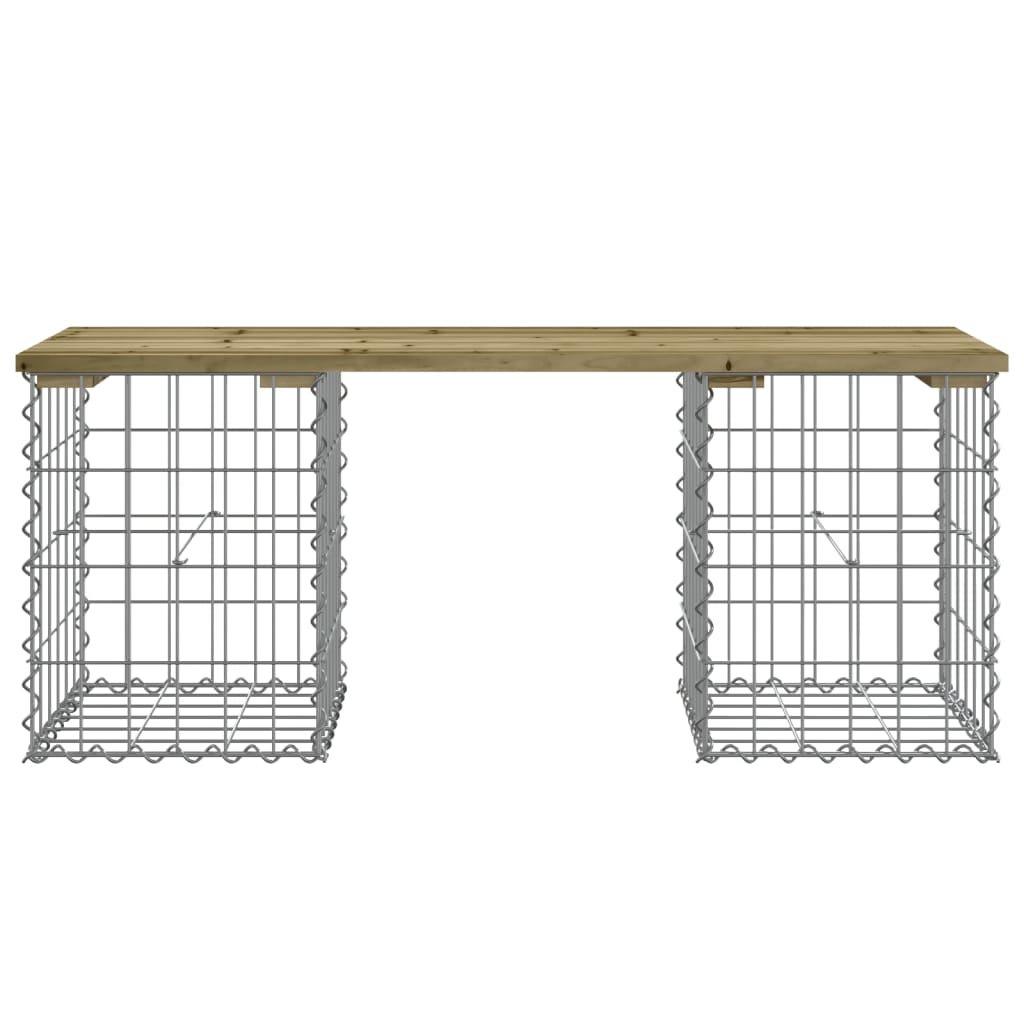 Panca da Giardino Design Gabbione 103x31x42 cm Pino Impregnato - homemem39