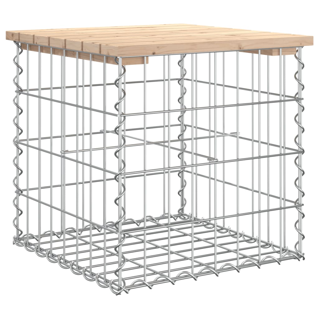 Panca Giardino Design Gabbione 43x44x42 cm Legno Massello Pino - homemem39