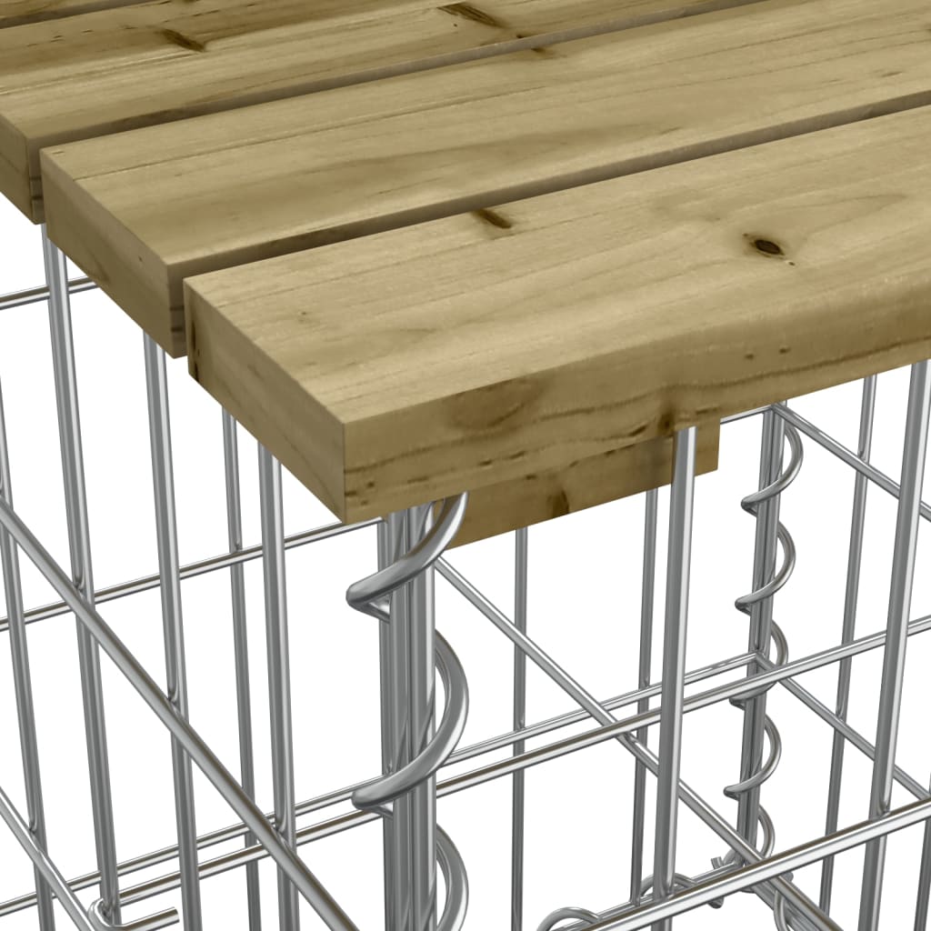 Gabion Design Garden Bench 100x102x72 cm Impregnated Pine