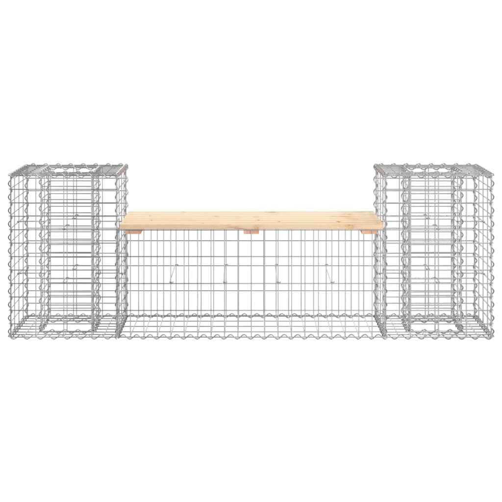 Panca Giardino Design Gabbione 183x41x60,5 cm Massello di Pino - homemem39