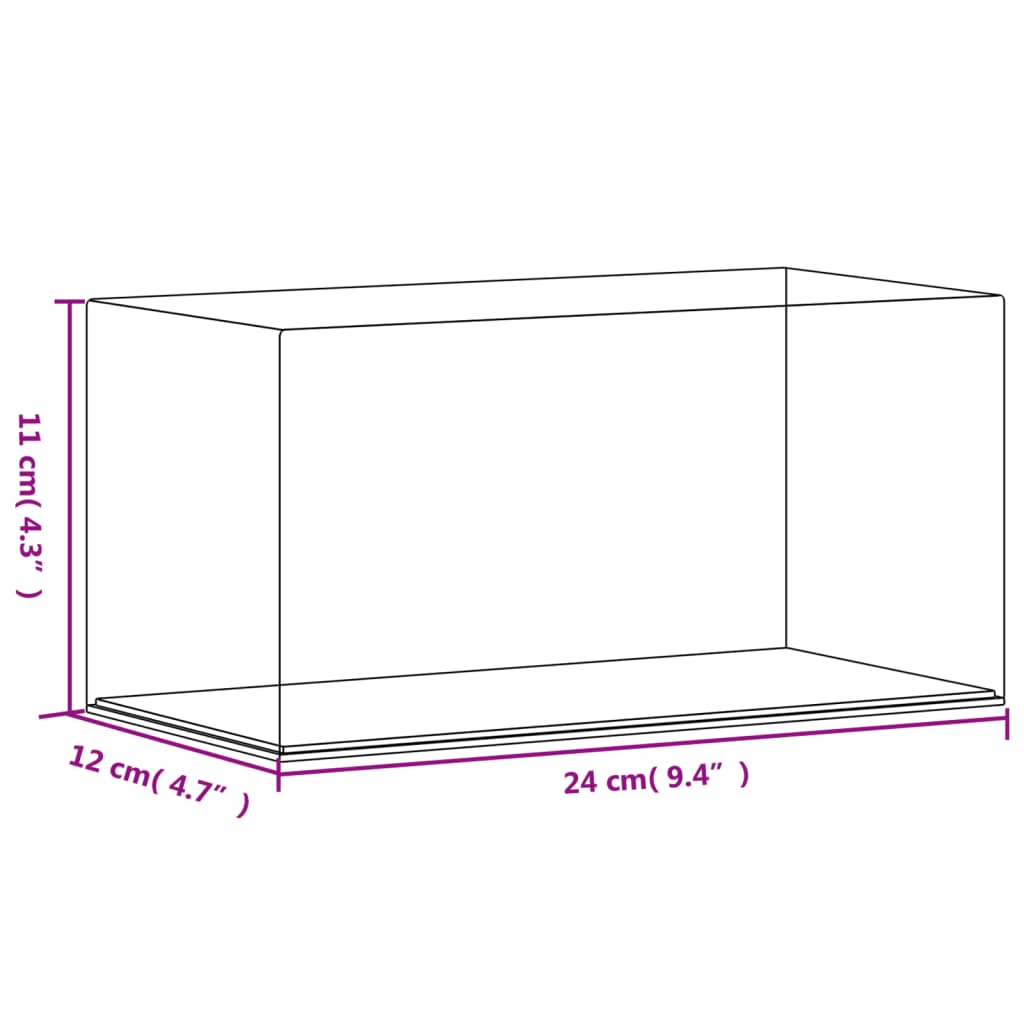 Scatola Espositiva Trasparente 24x12x11 cm in Acrilico - homemem39