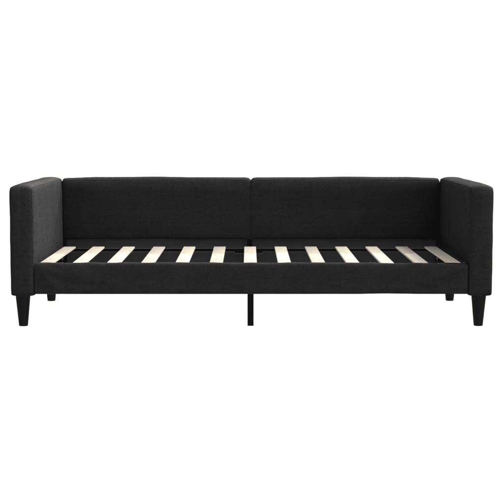 Divano Letto con Letto Estraibile Nero 80x200 Tessuto