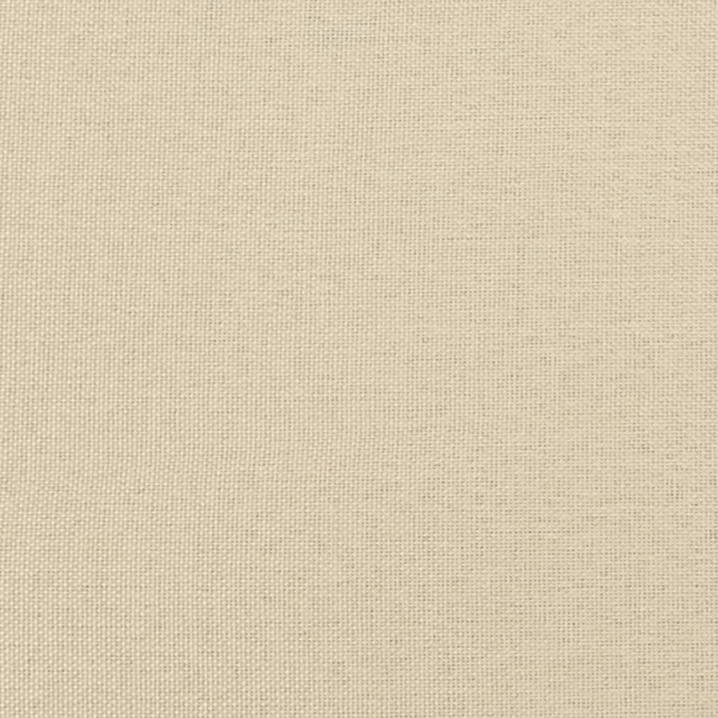 Divano Letto Estraibile con Cassetti Crema 80x200 cm in Tessuto
