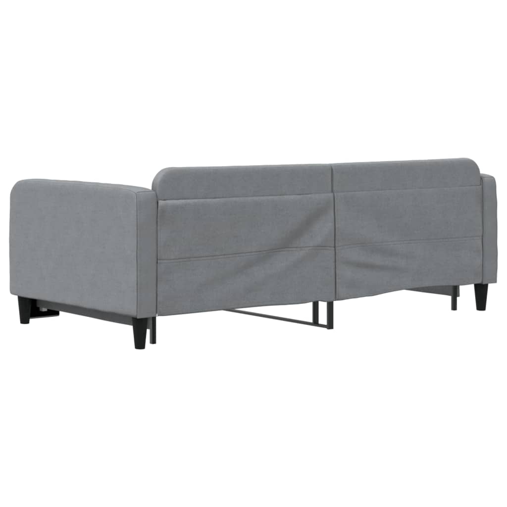 Divano Letto con Letto Estraibile Grigio Chiaro 100x200 Tessuto