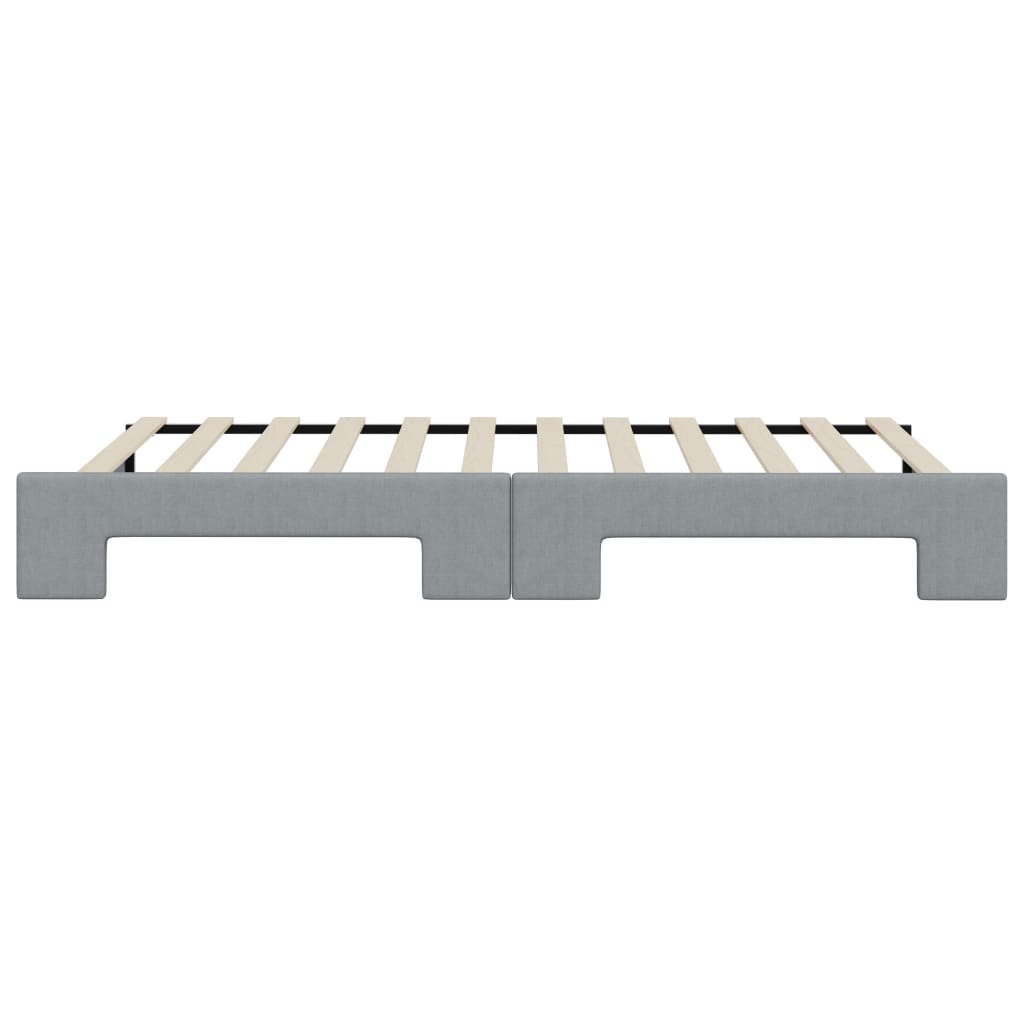 Divano Letto con Letto Estraibile Grigio Chiaro 100x200 Tessuto