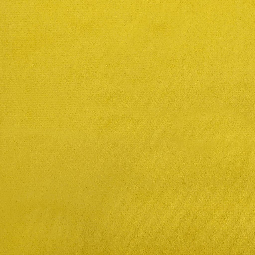 Divano Letto Estraibile con Cassetti Giallo 100x200cm Velluto | homemem39
