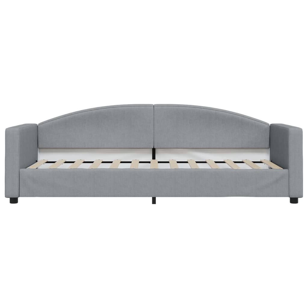 Divano Letto con Letto Estraibile Grigio Chiaro 80x200 Tessuto