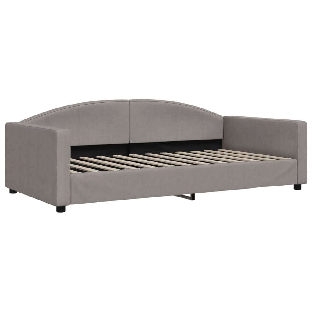 Divano Letto con Letto Estraibile Tortora 100x200 cm in Tessuto