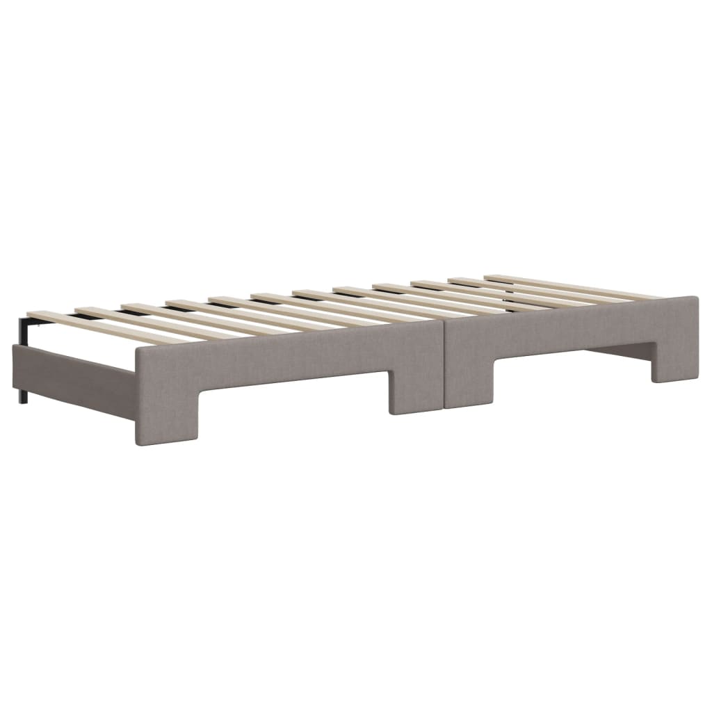 Divano Letto con Letto Estraibile Tortora 100x200 cm in Tessuto