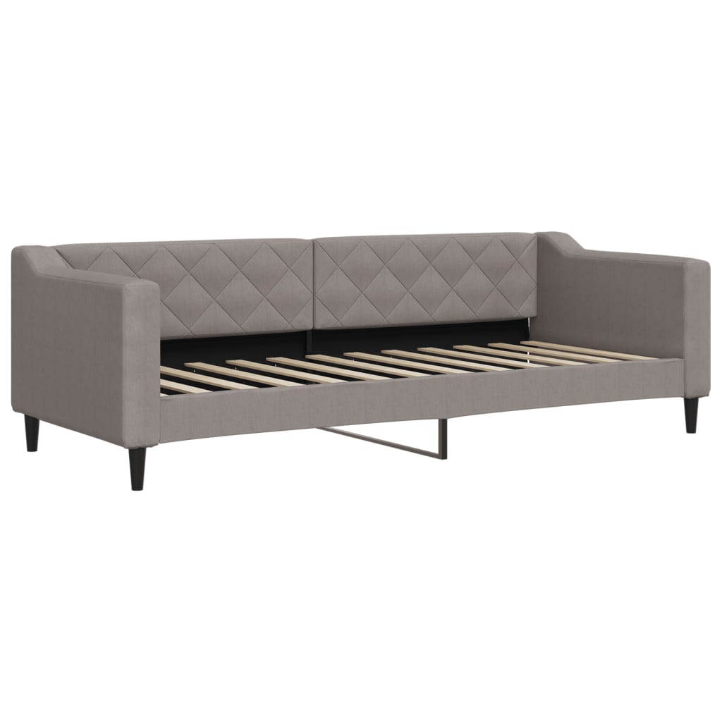Divano Letto con Materasso Tortora 80x200 cm in Tessuto