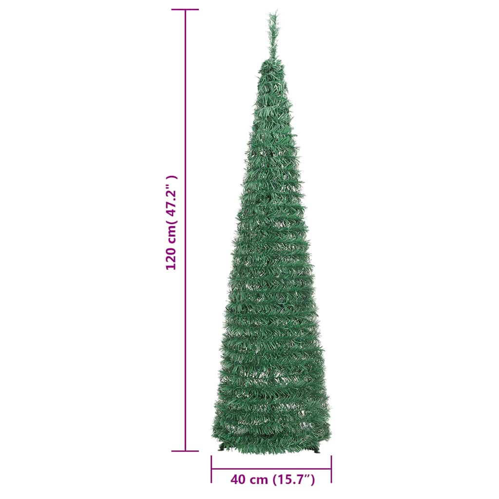 Albero di Natale Artificiale Pop-up con 50 LED Verde 120 cm | homemem39