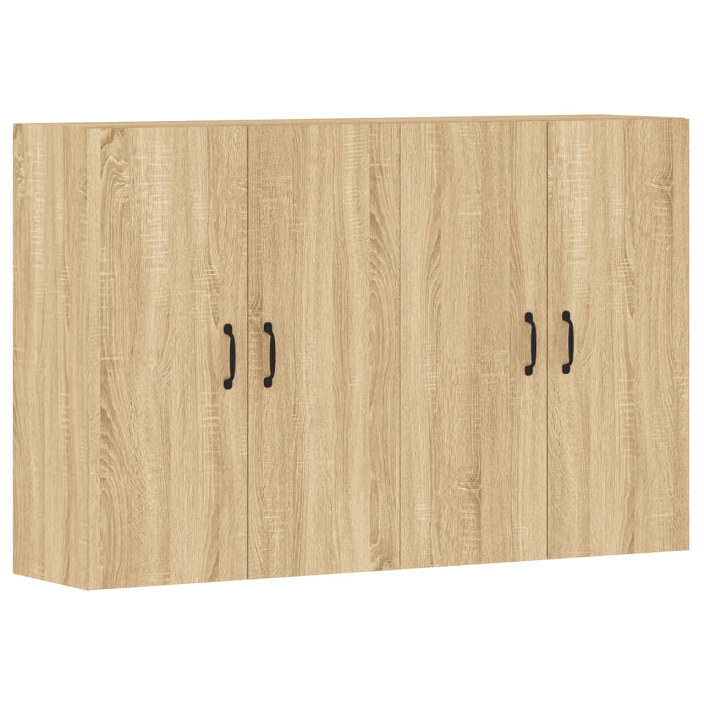 Armadietti a Parete 2 pz Rovere Sonoma in Legno Multistrato