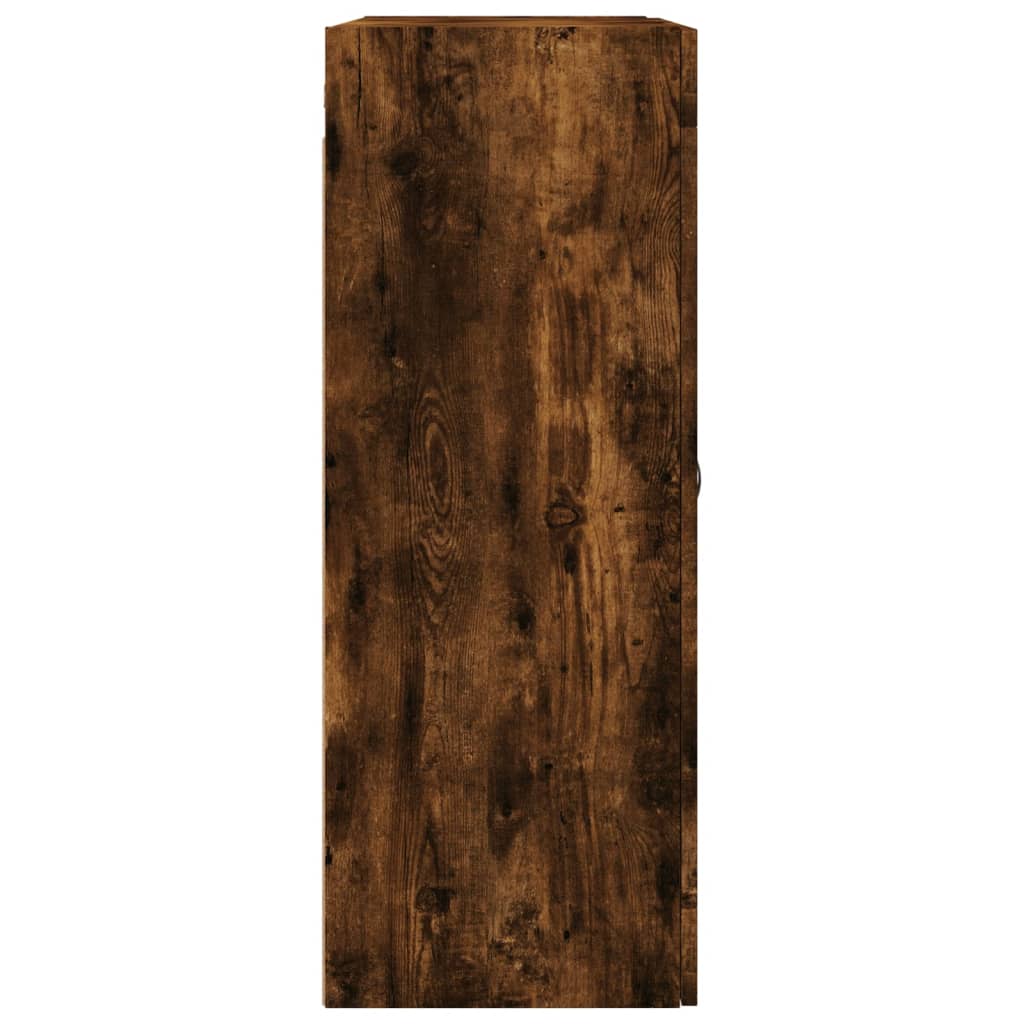 Armadietti a Parete 2 pz Rovere Fumo in Legno Multistrato