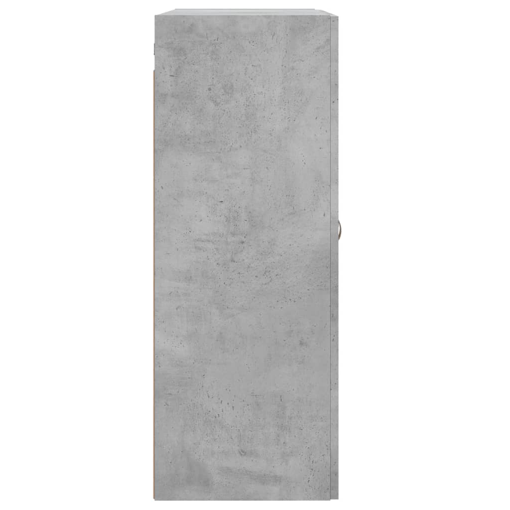 Armadietti a Parete 2 pz Grigio Cemento in Legno Multistrato